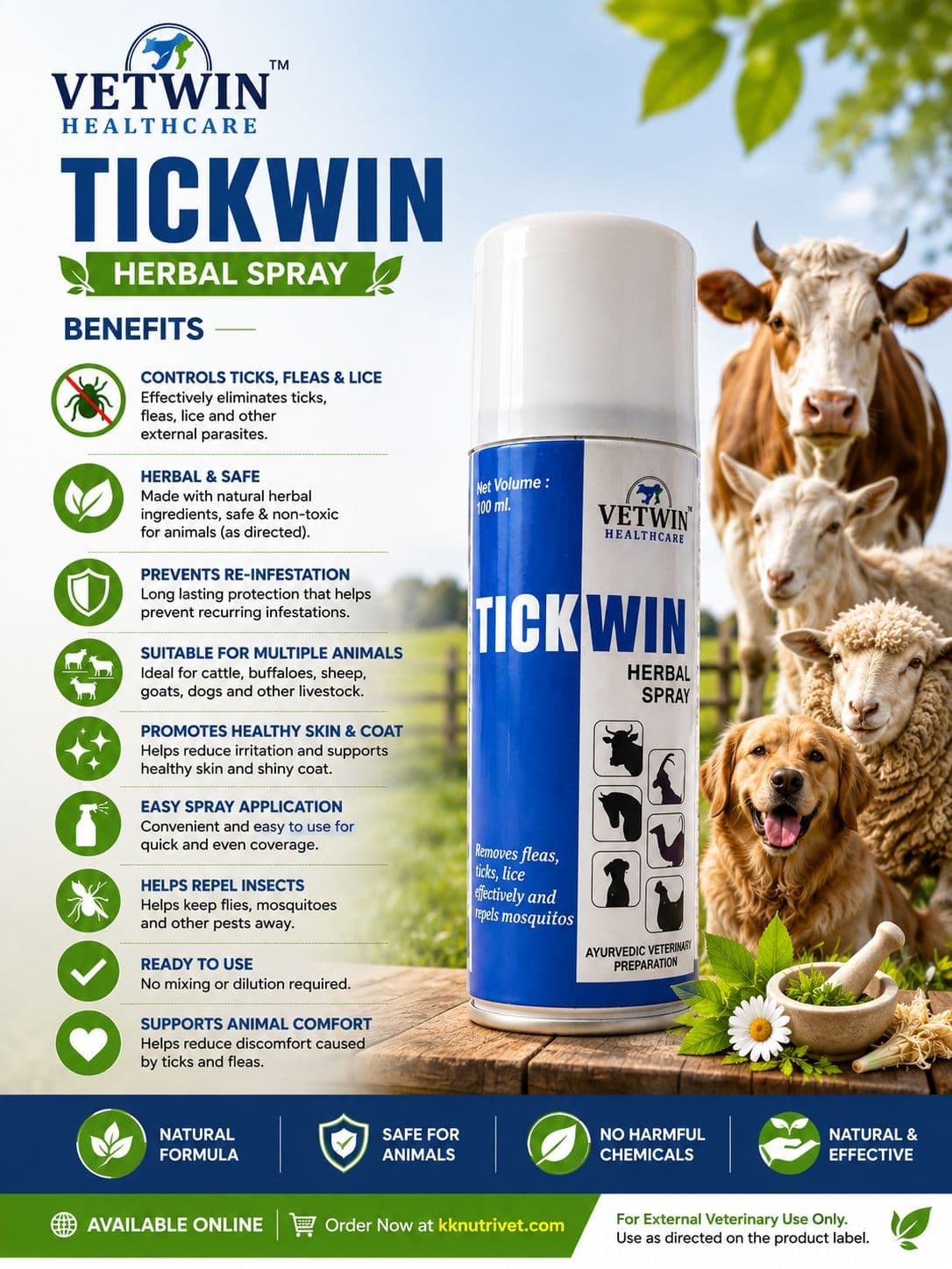 TickWin Herbal Spray (2 * 100 ml)
